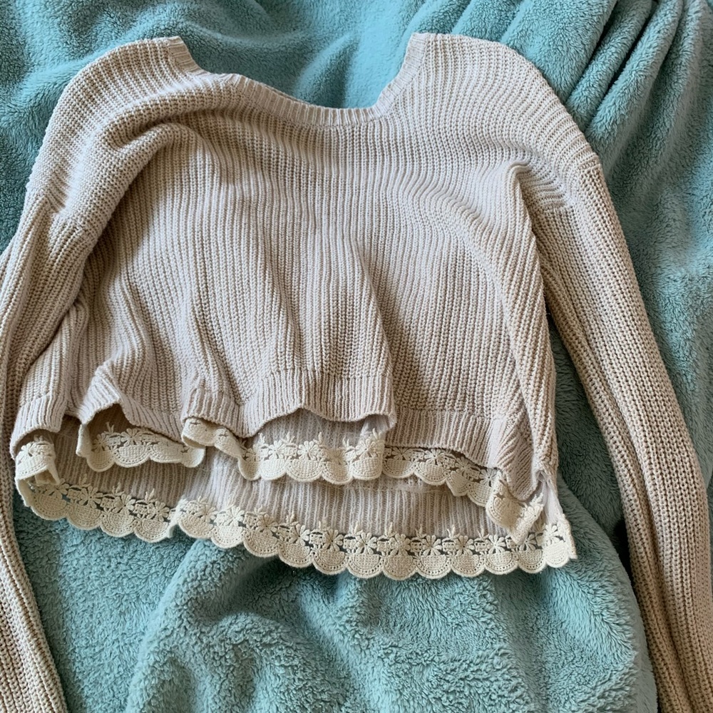 Tan Crop Sweater